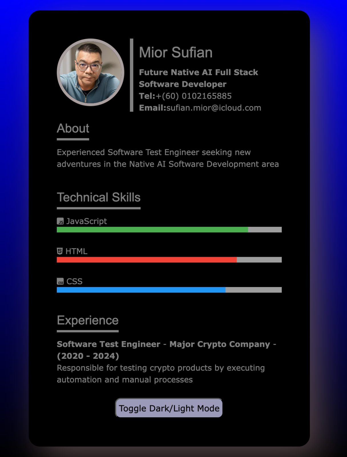 Build Your Developer Portfolio Page