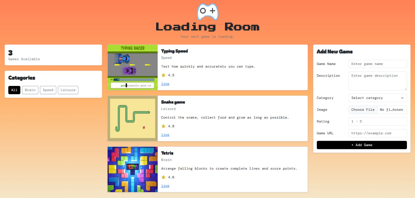 Build a Game Collection Dashboard
