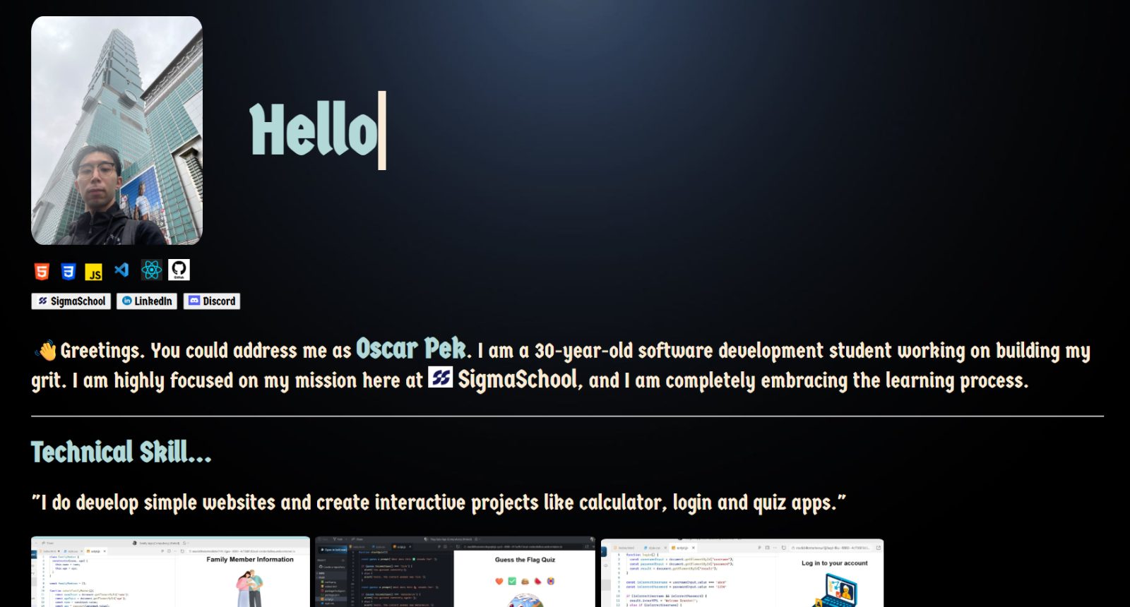 Build Your Developer Portfolio Page